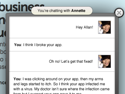 10min Redesign of SnapEngage.com's Chat Window chat comments conversation saas ui