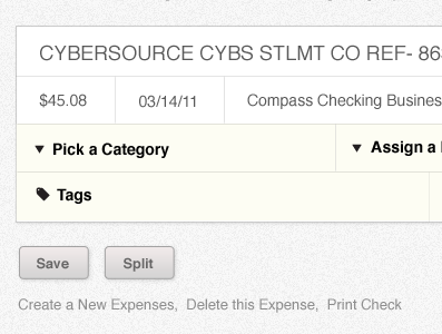 Does this make you want to fill out the remaining fields? expense form saas transaction ui