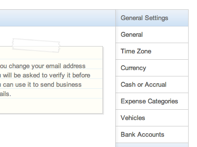 Settings Area of LessAccounting.com admin form forms settings