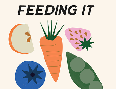 Eat Your Fruits & Veggies branding color theory design illustration minimal social media social media design type design typography vector