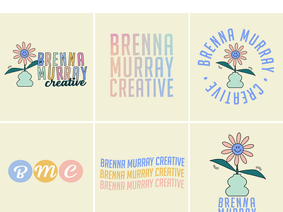 Brenna Murray Creative Logos branding color theory design icon illustration logo minimal typography vector website