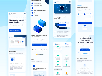 appfleet - mobile web ☁️📱 appfleet aws cloud hosting cloud services container containers docker heroku landing page ui mobile website paas responsive design rwd saas app saas design saas landing page saas web design saas website semiflat semiflat studio