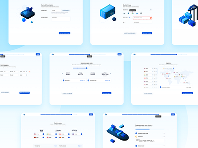 appfleet - Deploy cluster wizard 🚀☁️ appfleet cloud app cloud computing cloud hosting cloud storage clusters containers docker hosting saas illustraion microservices paas saas app saas illustrations saas ui semiflat semiflat studio web app design web hosting web illustrations