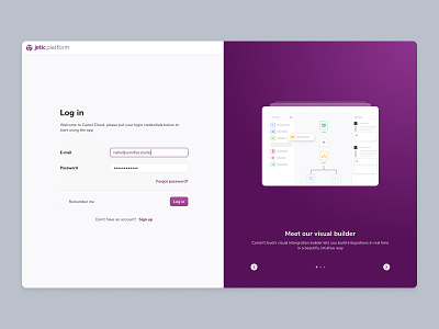 Jetic - Log in pages