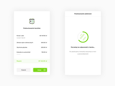 Payment processing invoice mobile payment progress ui