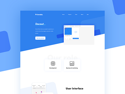 Project Page prismake project subpage ui website