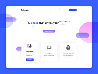 Prismake Old Homepage homepage prismake semiflat webdesign website