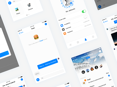 Messenger redesign 🔮 conversation facebook message messenger ui