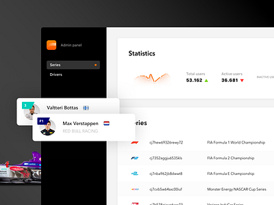Race Dash - Admin Panel admin car drive formula 1 panel race race dash web