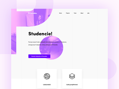 Prismake Student landing page prismake student ui web