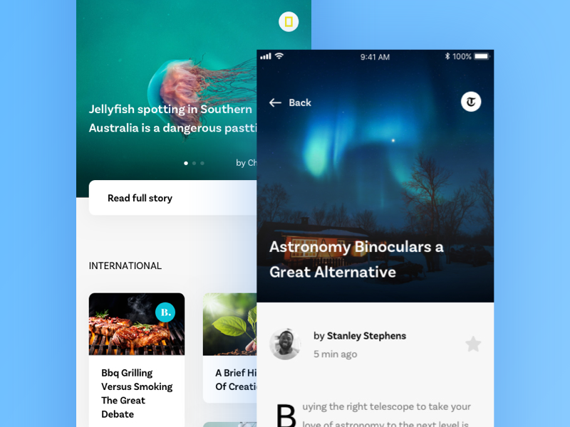 Articles App By Nic Jablonski On Dribbble