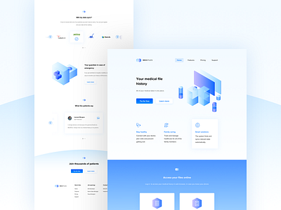 Medifiles - Landing Page 👨‍⚕️ icons illustration isometric landing page ui web