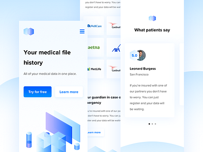 Medifiles - Landing Page mobile 📱 iphone medical mobile responsive web