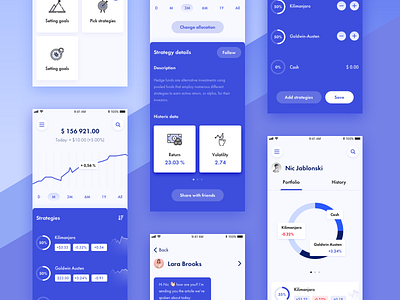 Hedge Fund App UI 📈💰 app chart finance fund graph investing ui