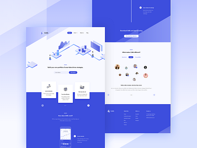 Hedge Fund app Landing Page 🖥 finance graph illustration isometric landing page ui web