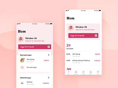 Dashl - Beauty booking app 💅🏻🌸 app beauty booking hairdresser pink salon ui user interface