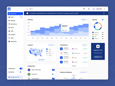 UI Kit - Dashboard v2 📊💹 (WIP) dashboard dashboard app dashboard design dashboard template dashboard ui dashboard ui kit dataviz map pie chart pie charts table transactions ui kit design ui kits web app web application design