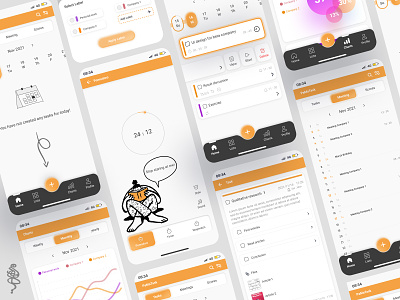 PaMaTask android app app design card chart design illustration ios management mibile design minimal mobile app reminder reminder app task app task manager todo app todo list ui ux