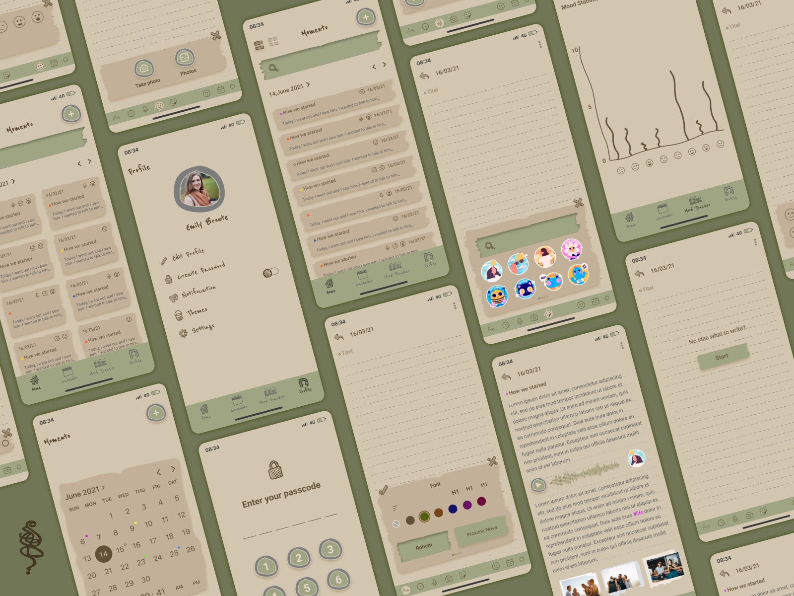Diary mobile app by Mahdieh Movahedi on Dribbble