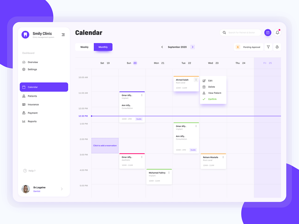 Managing Reservations & Calendars by Abdullah Reda on Dribbble