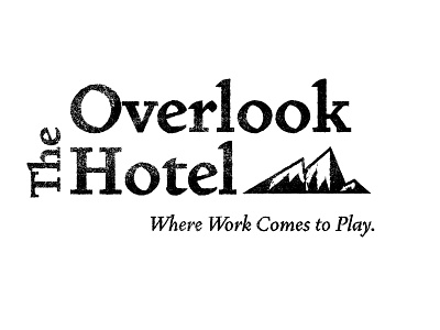 The Overlook Hotel (The Shining) adobe illustrator design distressed halloween horror illustrator logo mountain logo retro retro logo rustic spooky the overlook hotel the shining vintage