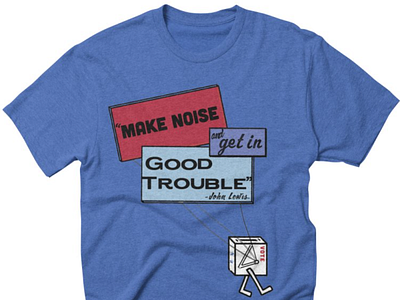 Good Trouble adobe illustrator america design election good trouble graphic design illustration illustrator retro vintage vote voter voting