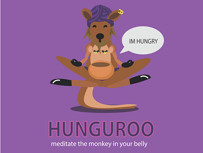 Hunguroo hungry kangaroo monkey yoga