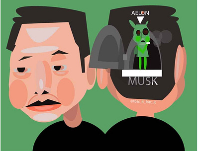 Alieon Musk alien art design elon elonmusk graphic art illustration musk space spacex tech tesla