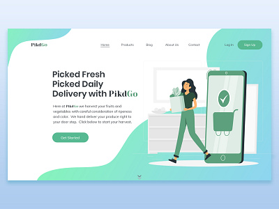 Fruits and Vegetables Delivery Service - Website Landing Page