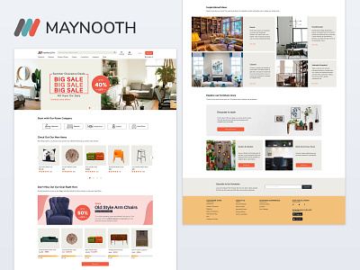 Maynooth Furniture Ecommerce Homepage adobe photoshop adobe xd furniture homepage ui ux website website design