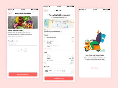 Food delivery app app delivery figma food restaurant ui ux