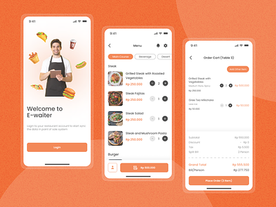 Waiter Mobile App Design