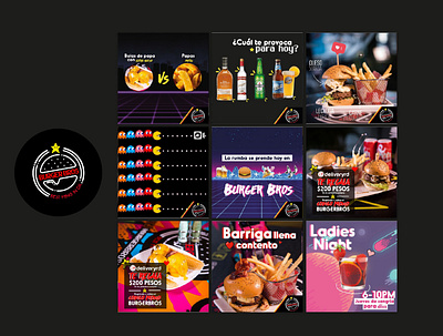 Social Media Feed - Burger Bros advertising media social media social media design