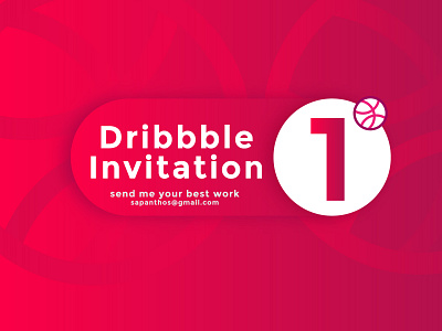 One Dribbble Invite To Giveaway best shot branding concept dribbble dribbble invitation icon identity illustration inspiration interaction invitation invitations invite invites logo logo design typography ui ux vector