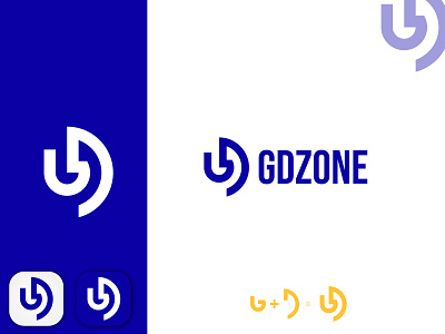 GD ZONE Logo Design By Shaud Pantho app icon branding concept creative logo d flat g gd gdzone identity logo logo design logo design branding logo mark logos logotype modern top logo top logo designer