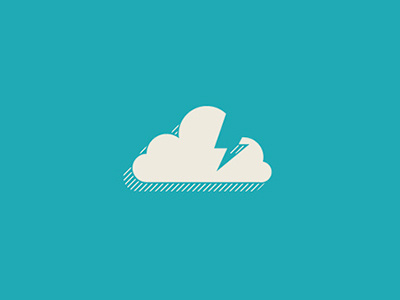 Logo Cloud. brand cloud identity lightning logo logotype mark symbol