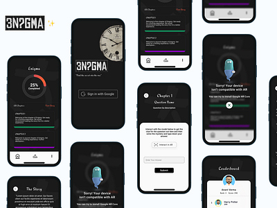 Enigma design enigma mobile treasure hunt ui