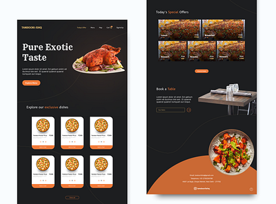 Tandoori Ishq design food food delivery landing page restaurant ui