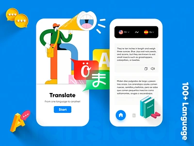 Voice Translator App UI app appdesgin appdevelopment application branding des design designer graphic graphic design thumbnail ui ux