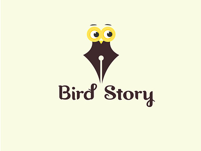 Bird story logo art branding colorful design flat graphic design illustration logo vector
