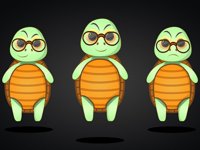 Nerd Turtle animation art charecter color colorful design flat game graphic design illustration ui vector