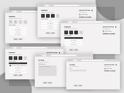 Project Estimation Buddy branding design ui uidesign uiux ux web wireframe wireframe design