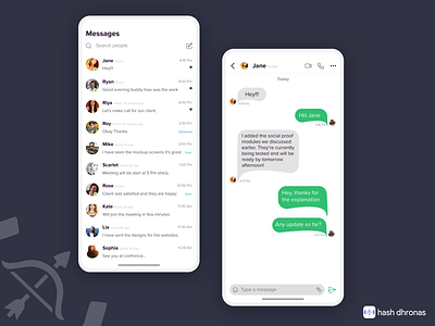 Message Application branding hashdhronas hashdhronasdesign messageapp messenger typography ui uidesign uiux uiuxdesign ux uxdesign