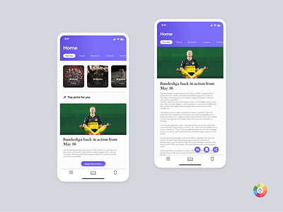 News App app app design application blog app branding figma ios app iphone 11 pro mobile news news app product design reading app search ui uiux user story ux uxdesign white