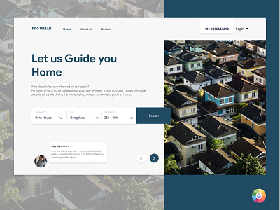 Real Estate Landing Portal clean dailui daily 100 challenge hash dhronas home minimal portal real estate rent responsive ui uidesign uiux ux uxdesign web design