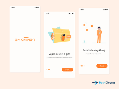 Remind Me App Concept app design icon ui web ios guide awards branding clean colorful daily task daily ui dhronas design friendly illustration mobile ui onboarding reminder app reminders task management app task manager tasks ui vibrant colors