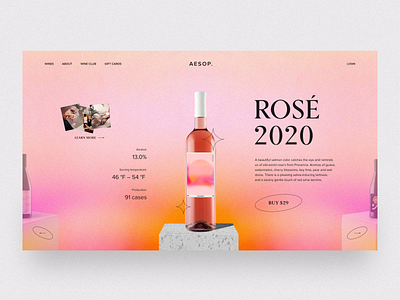 Wine — Product Page bio dailyui design desktop interface product product page store ui uidesign vine web webdesign wine
