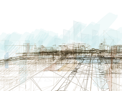 Urban Wireframe Art