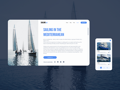 Landing | app | sailing yacht landing ui uiux ux web webdesign website