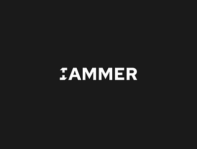 HAMMER design hammer illustration logo minimal symbol typography vector